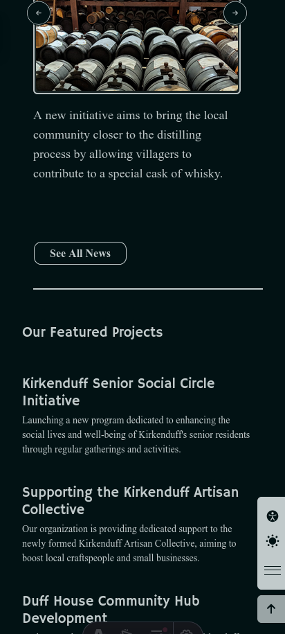 Screenshot 3: Mobile View of the page